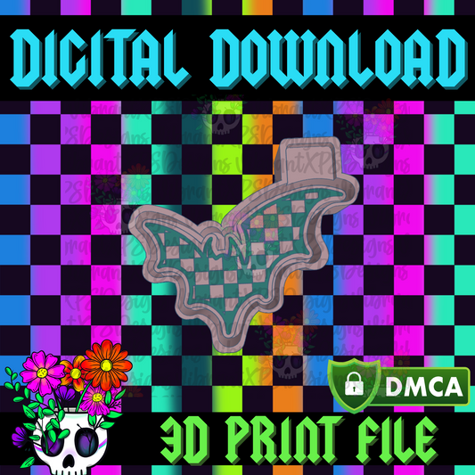 Checkered Bat Mold Maker STL File