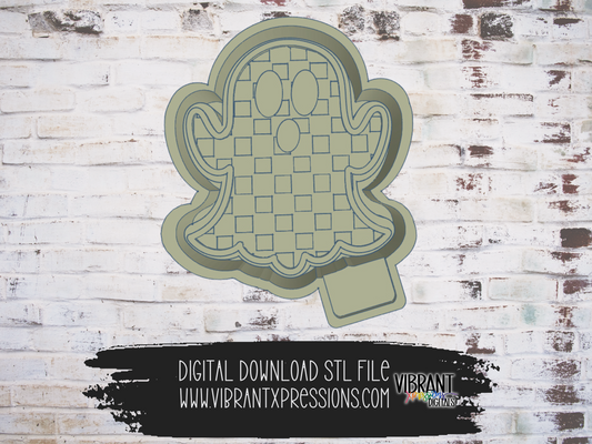 Checkered Ghost Mold Maker STL File