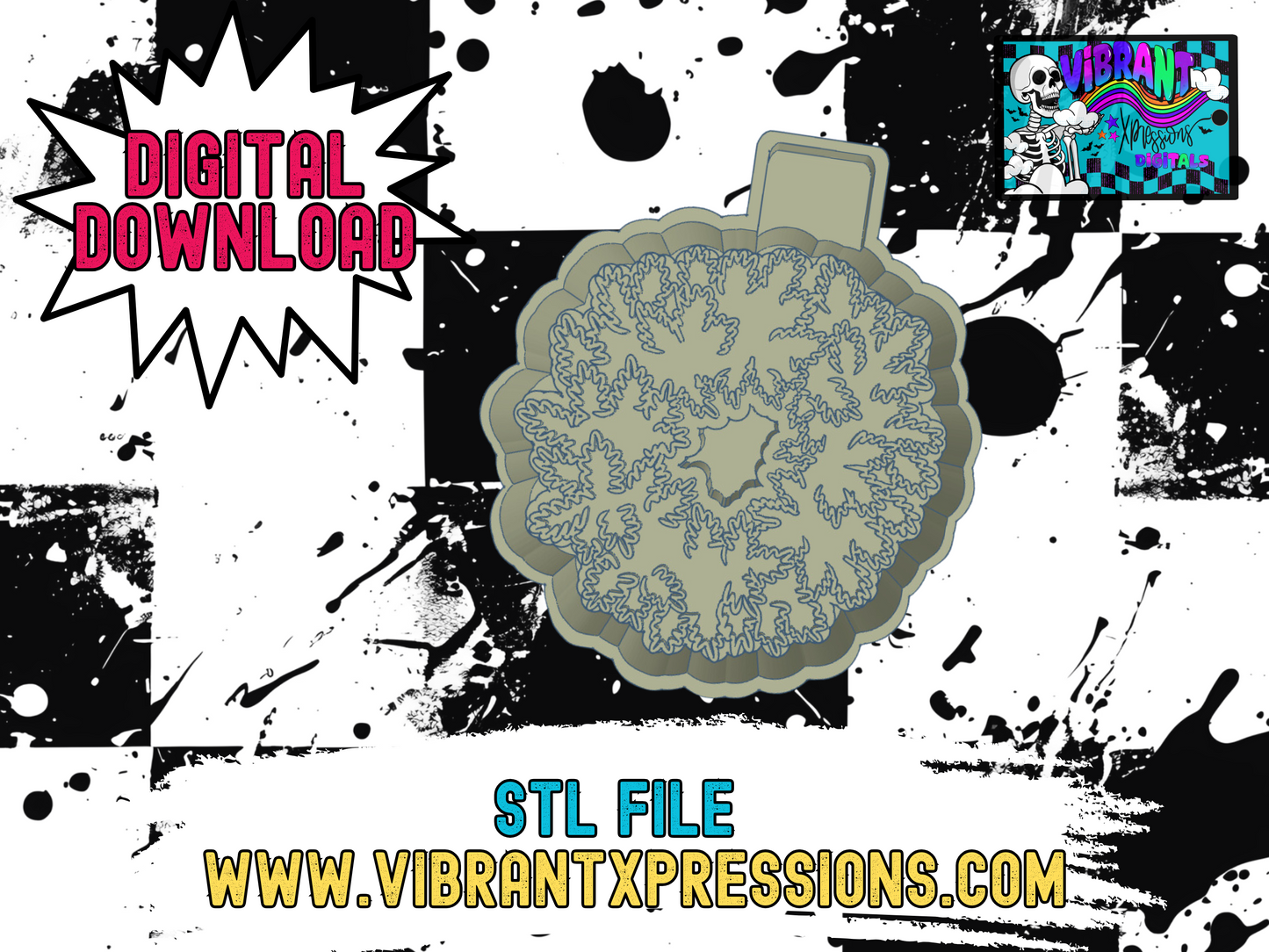 Christmas Wreath Housing Mold Maker STL File