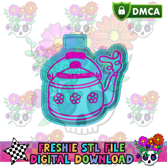 Flower Teapot Mold Maker STL File