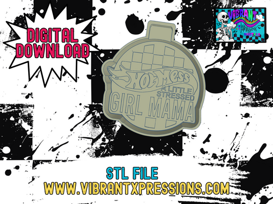 Hot Mess Girl Mama Mold Maker STL File