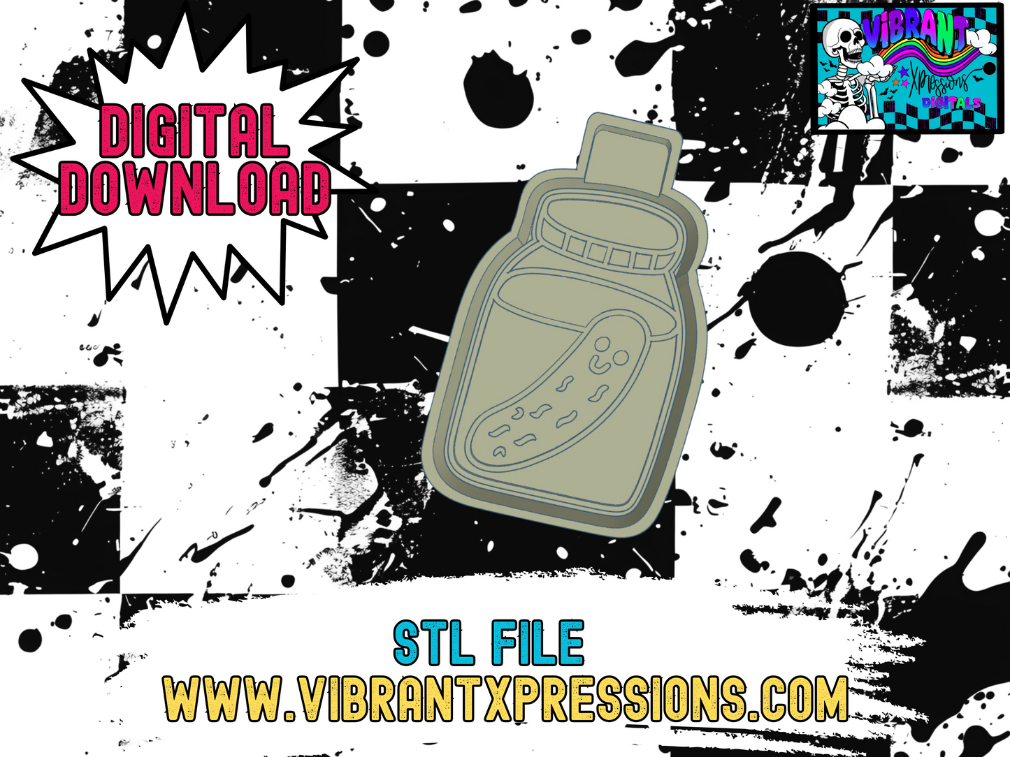 Happy Pickle Mold Maker STL File