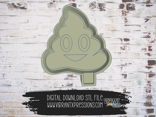 Poop Emoji Mold Maker STL File