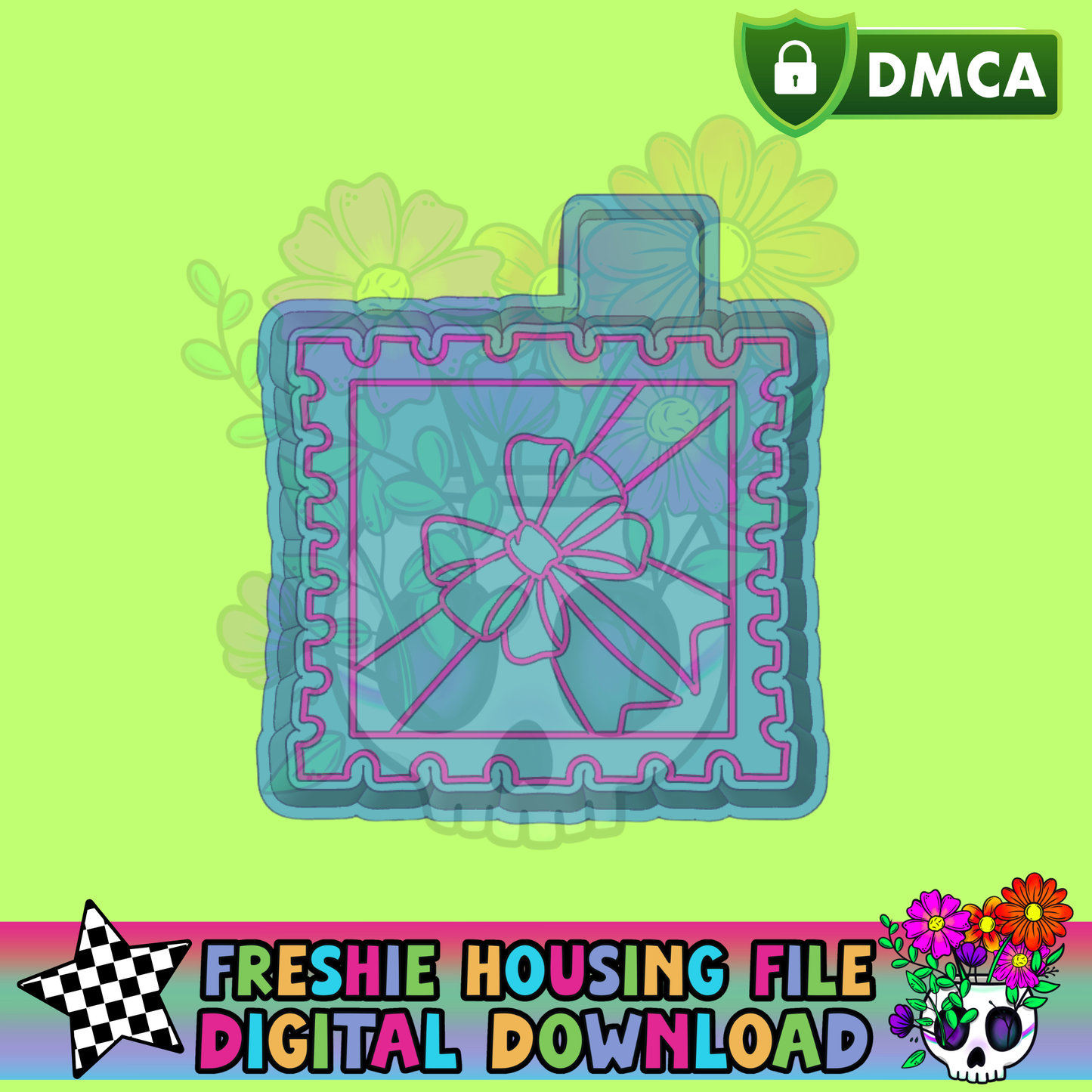 Postage Stamp Bow Mold Maker STL File