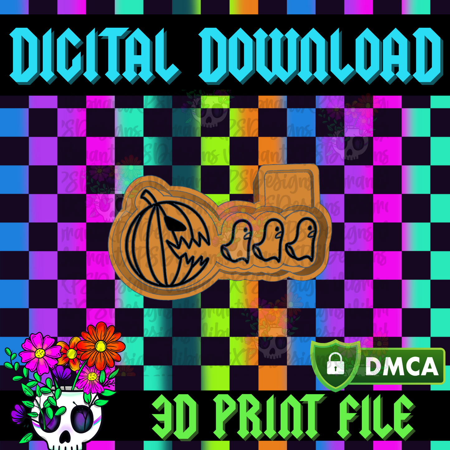 Pumpkin Pac Mold Maker STL File