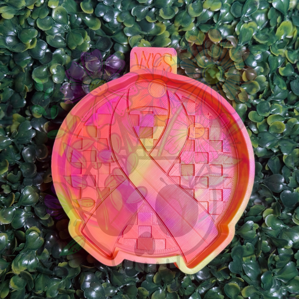 Checkered Awareness Ribbon - Freshie Mold