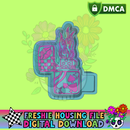Kissing Spades Lighter Mold Maker STL File