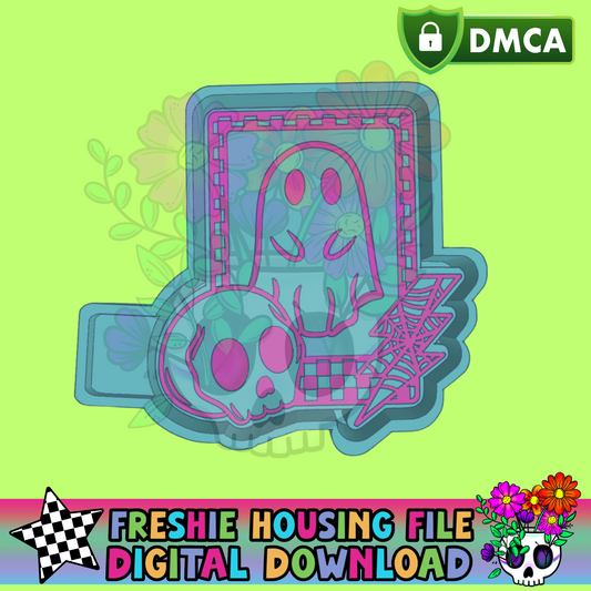 Spooky Checker Framed Ghost Mold Maker STL File