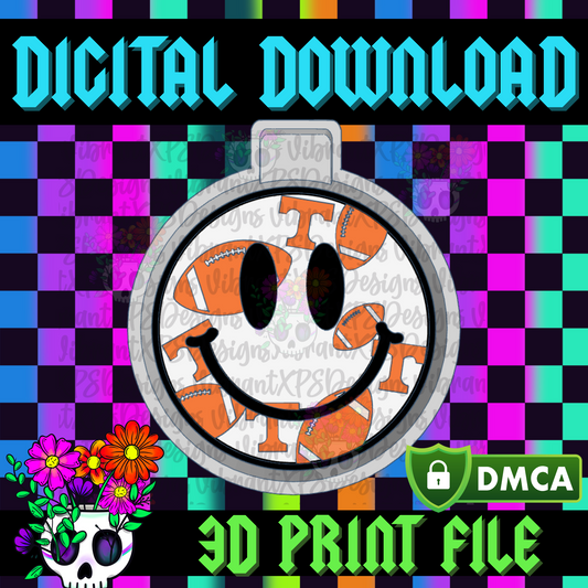 Tennessee Football Smile Mold Maker STL File