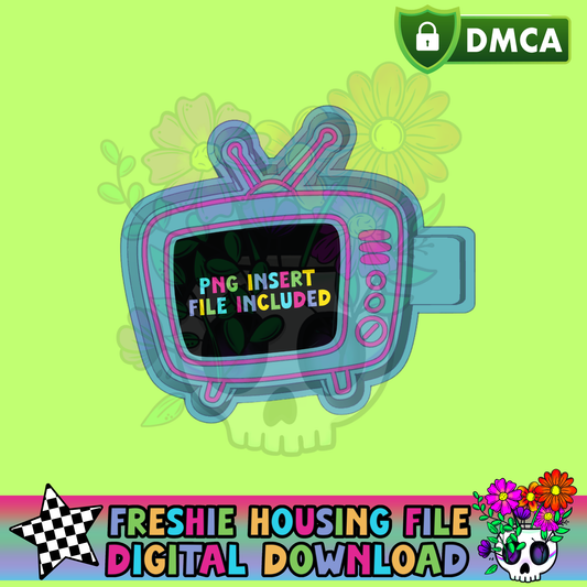 Television Set + Insert PNG Mold Maker STL File